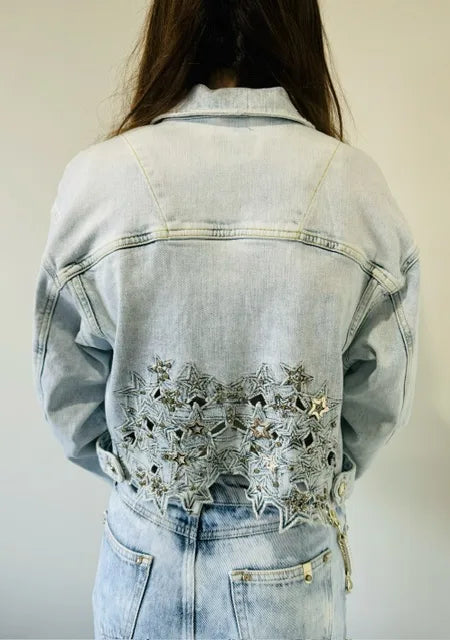 Back cut Denim Jacket